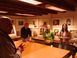 Jafar talks about his paintings executed in Baghdad at the Scuola di Grafica.
